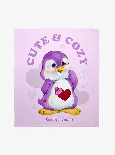 Care Bears Cousins Cute & Cozy Cozy Heart Penguin Throw Blanket