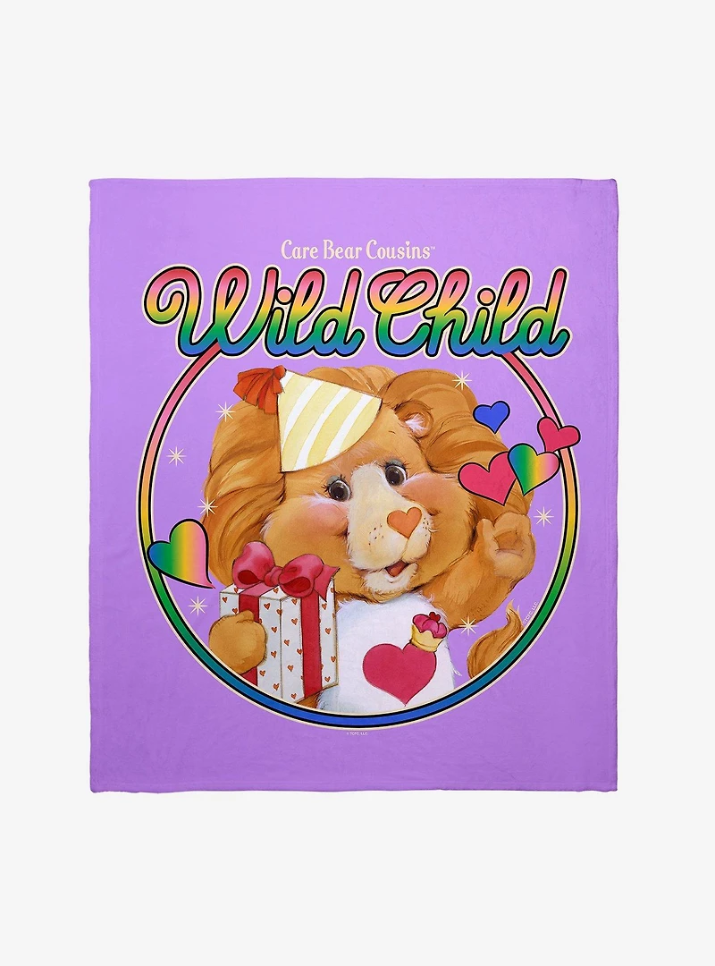 Care Bears Cousins Wild Child Brave Heart Lion Throw Blanket