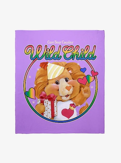 Care Bears Cousins Wild Child Brave Heart Lion Throw Blanket