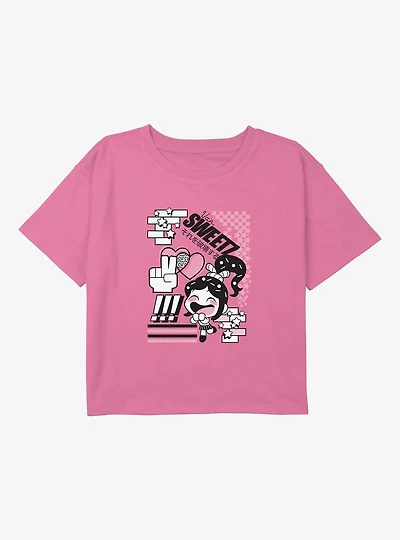 Disney Wreck It Ralph Vanellope Blocks Youth Girls Boxy T-Shirt