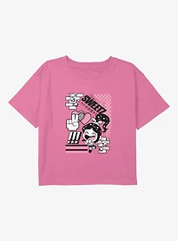 Disney Wreck It Ralph Vanellope Blocks Youth Girls Boxy T-Shirt