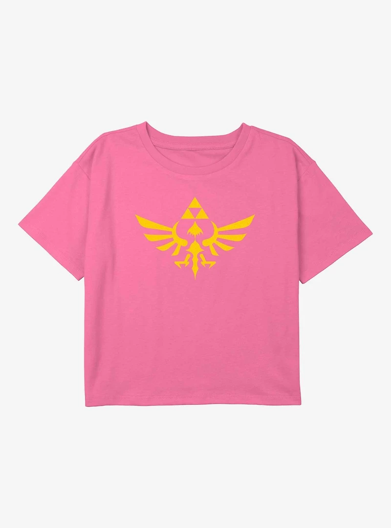 The Legend Of Zelda Classic Triforce Youth Girls Boxy T-Shirt