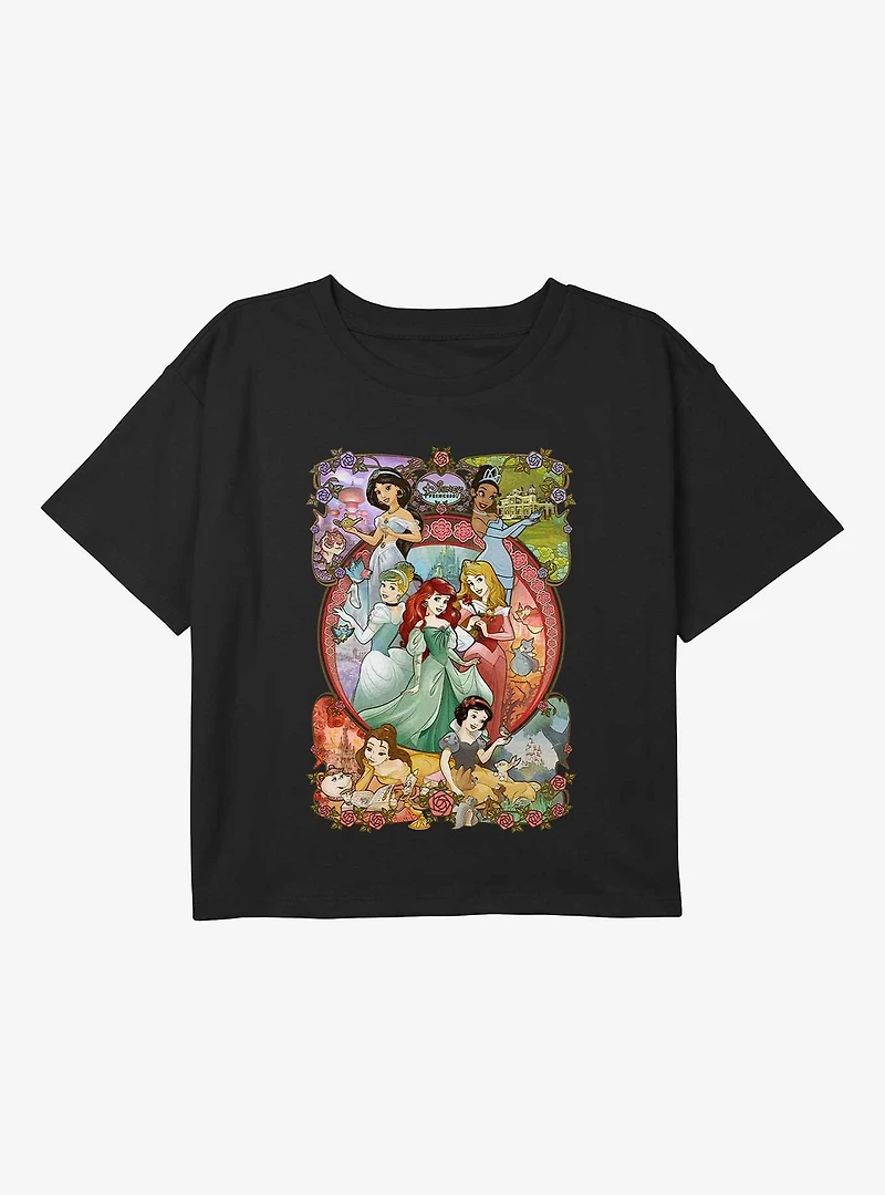 Disney Princesses Power Youth Girls Boxy T-Shirt