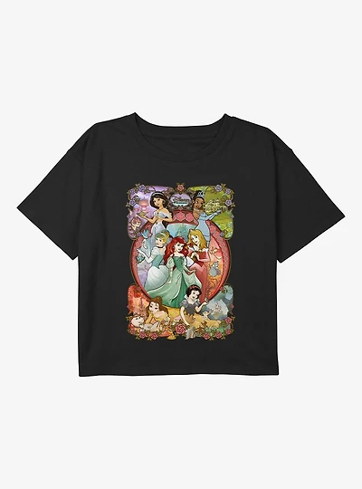 Disney Princesses Power Youth Girls Boxy T-Shirt