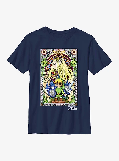 The Legend Of Zelda Regal Stained Glass Youth T-Shirt