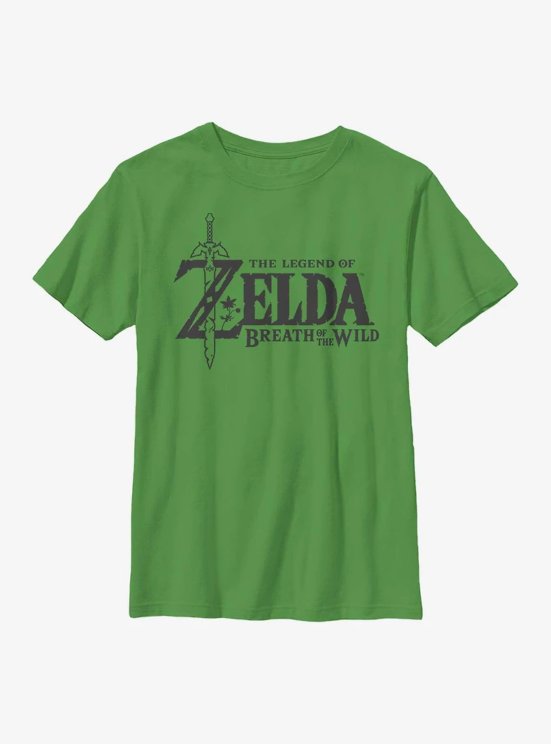 The Legend Of Zelda Breath Wild Logo Youth T-Shirt