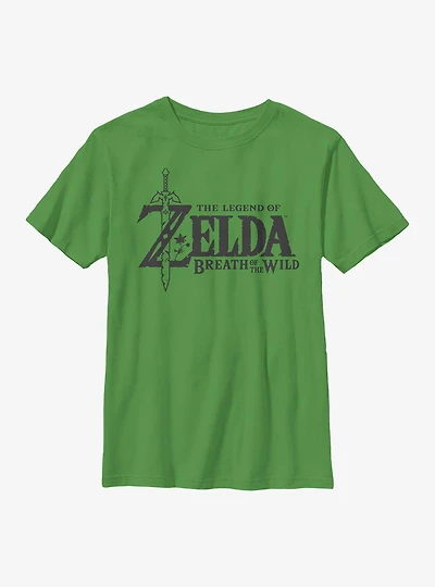 The Legend Of Zelda Breath Wild Logo Youth T-Shirt