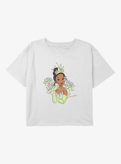 Disney The Princess And Frog Sketchy Tiana Youth Girls Boxy T-Shirt