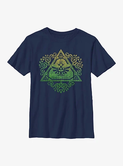 The Legend Of Zelda Tri Logo Scroll Youth T-Shirt