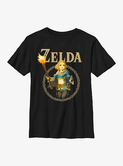 The Legend Of Zelda Tears Kingdom Badge Youth T-Shirt