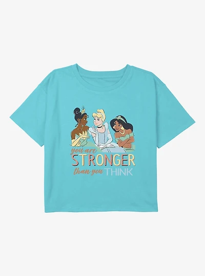Disney Princesses Strong Girls Youth Boxy T-Shirt
