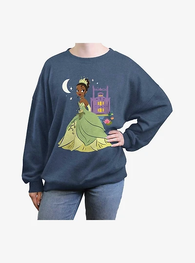 Disney The Princess And Frog Tiana Womens Oversized Sweatshirt