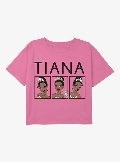 Disney The Princess And Frog Tiana Mood Boxes Youth Girls Boxy T-Shirt
