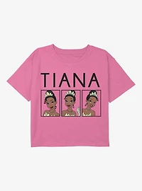 Disney The Princess And Frog Tiana Mood Boxes Youth Girls Boxy T-Shirt