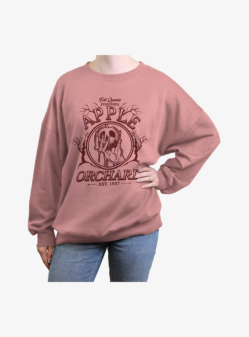 Disney Villains Poison Apple Orchard Poster Womens Oversized Sweatshirt