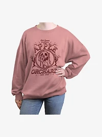 Disney Villains Poison Apple Orchard Poster Womens Oversized Sweatshirt