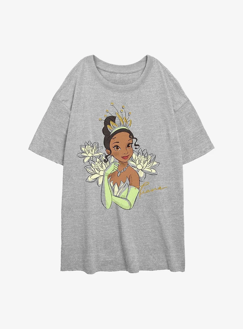 Disney The Princess And Frog Sketchy Tiana Womens Oversized T-Shirt