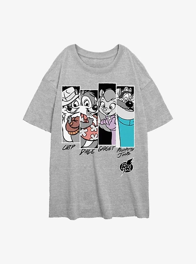 Disney Chip 'n' Dale Rescue Them Womens Oversized T-Shirt
