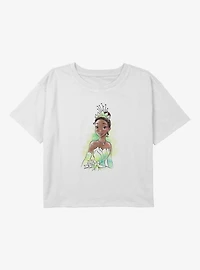 Disney The Princess And Frog Tiana Sketch Youth Girls Boxy T-Shirt