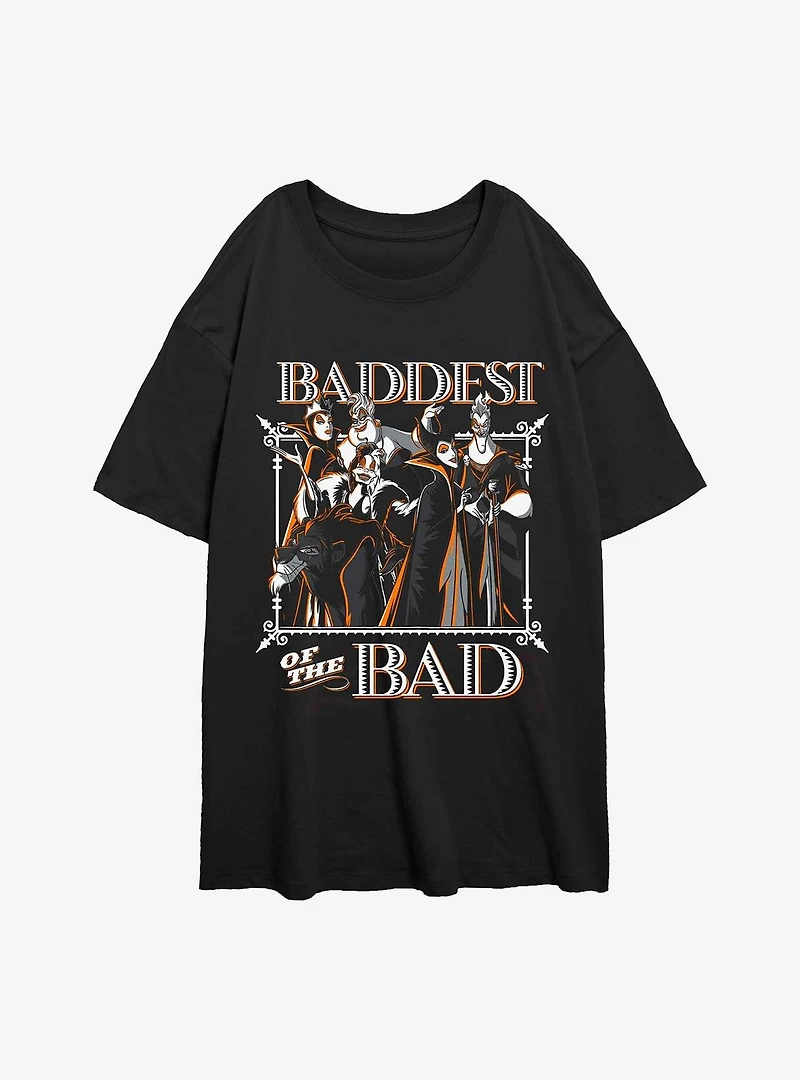 Disney Villains Baddest Of The Bad Womens Oversized T-Shirt