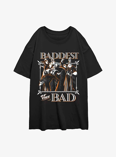 Disney Villains Baddest Of The Bad Womens Oversized T-Shirt