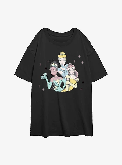 Disney Princesses Three Princess Friends Womens Oversized T-Shirt