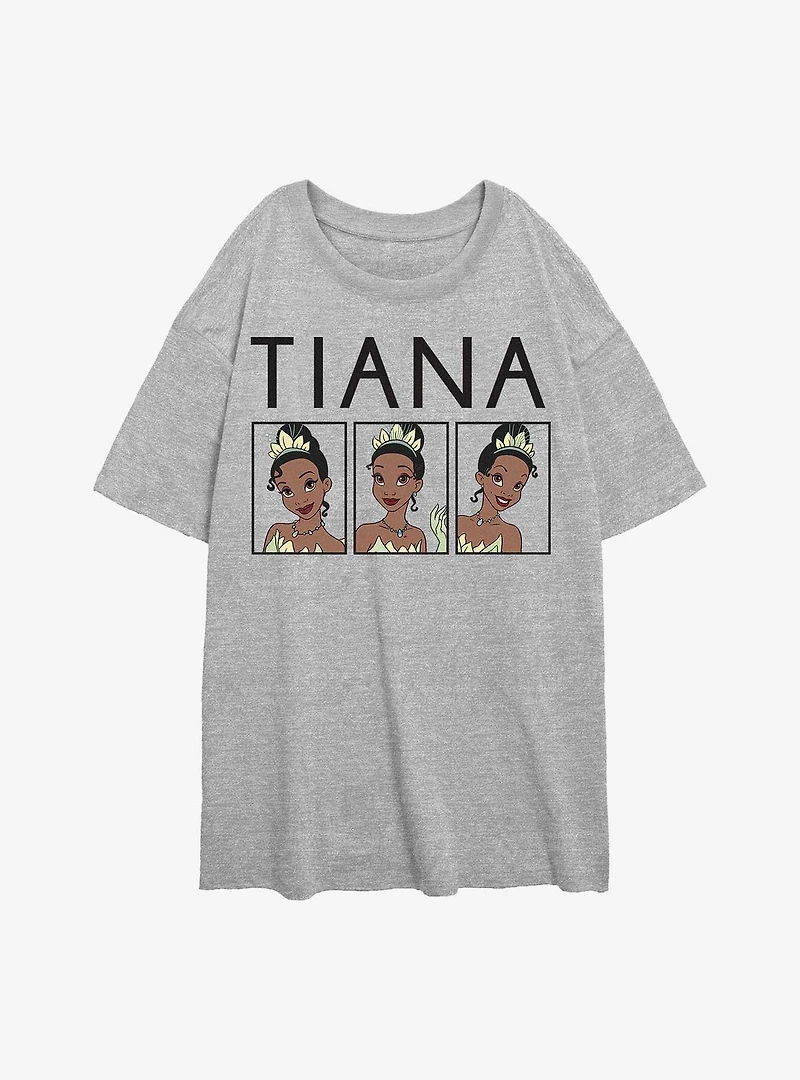 Disney The Princess And Frog Tiana Mood Boxes Womens Oversized T-Shirt