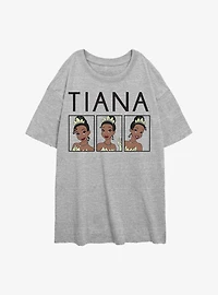 Disney The Princess And Frog Tiana Mood Boxes Womens Oversized T-Shirt