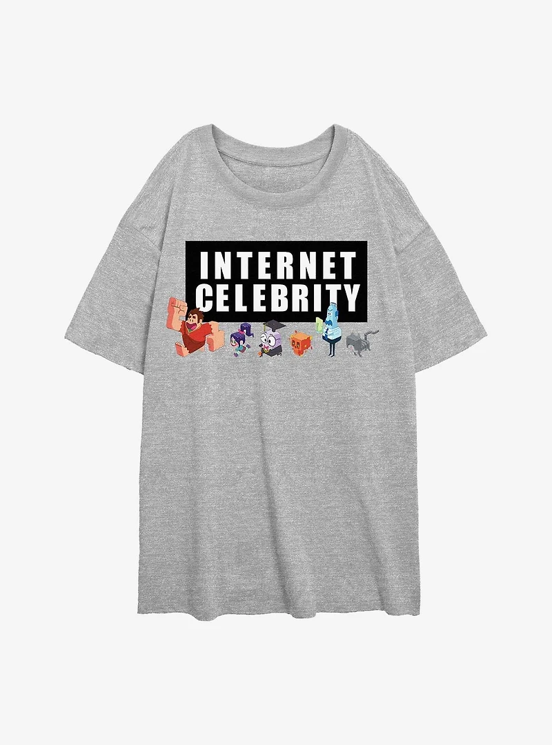 Disney Wreck It Ralph Internet Celebrity Womens Oversized T-Shirt