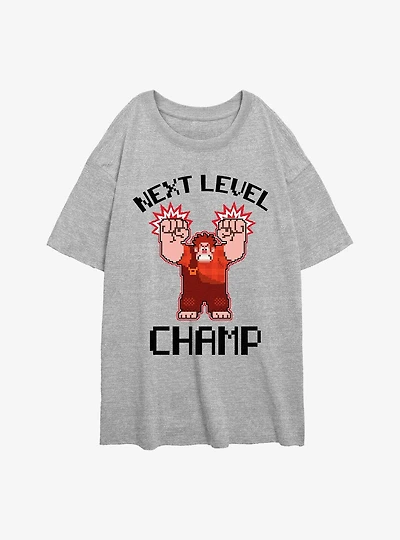 Disney Wreck It Ralph Next Level Champ Womens Oversized T-Shirt
