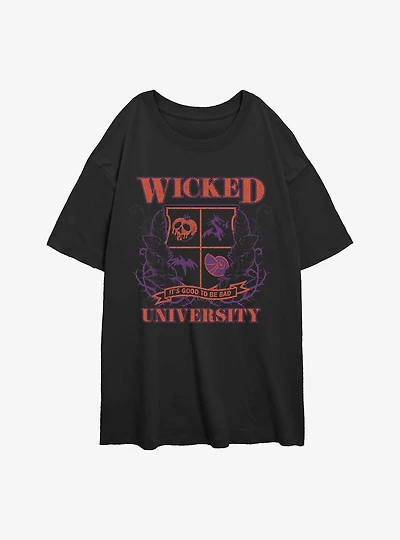 Disney Villains Wicked University Womens Oversized T-Shirt