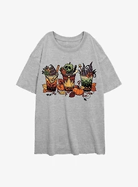 Disney Villains Villain Fall Drinks Womens Oversized T-Shirt