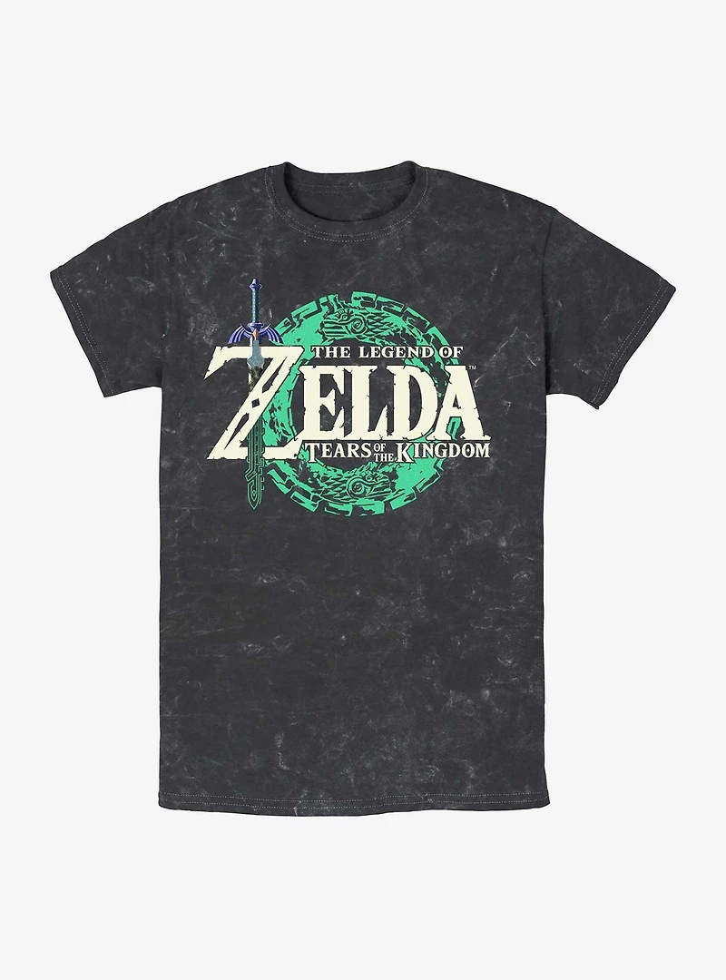 The Legend Of Zelda Tears Kingdom Logo Mineral Wash T-Shirt