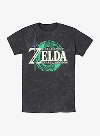The Legend Of Zelda Tears Kingdom Logo Mineral Wash T-Shirt