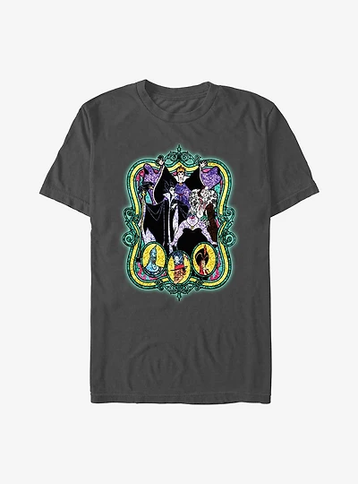 Disney Villains Group Stained Glass T-Shirt