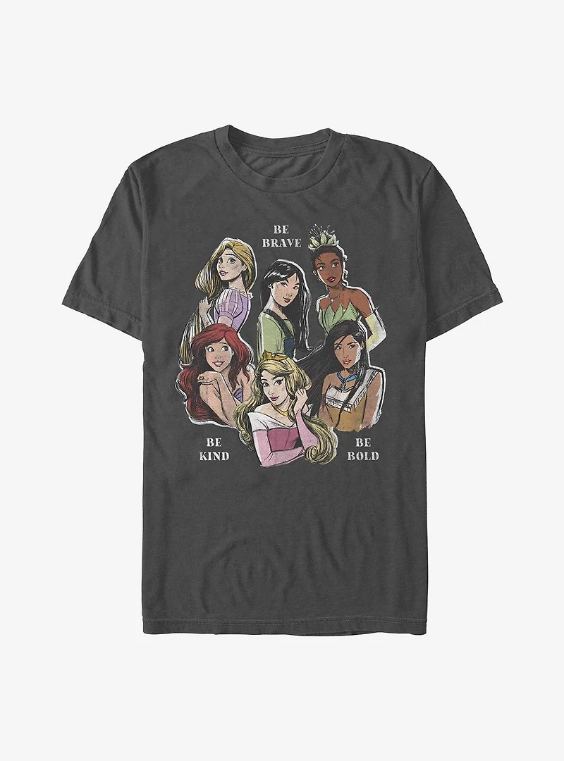 Disney Princesses Be Kind Brave Bold T-Shirt