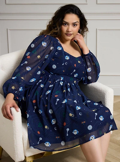 Coraline Icons Plus Chiffon Dress — BoxLunch Exclusive