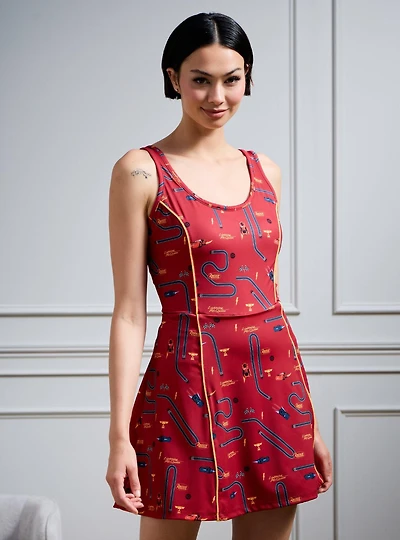 Disney Pixar Cars Lightning McQueen Icons Allover Print Active Dress - BoxLunch Exclusive