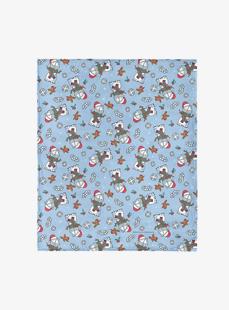 Garfield Snowman Garf 50x60" Silk Touch Throw Blanket