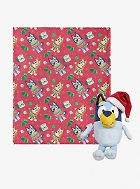 Bluey Festive Sweaters Hugger Pillow & Throw Blanket Set