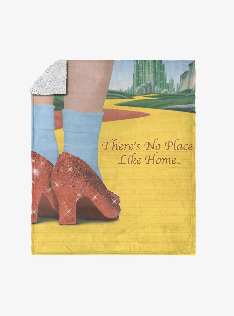 The Wizard of Oz No Place Like Home Silk Touch Sherpa Throw Blanket