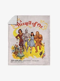 The Wizard of Oz Cast Poster Silk Touch Sherpa Throw Blanket