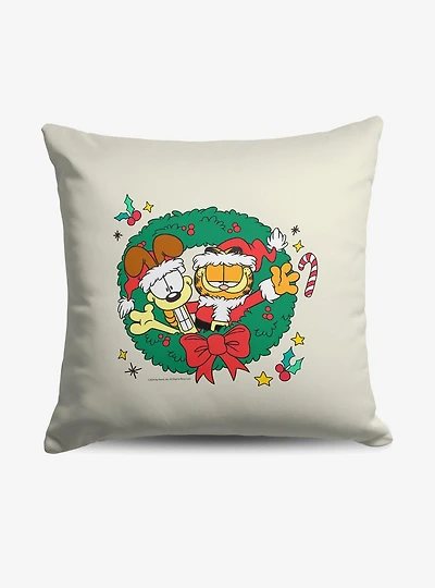 Garfield Garf Odie Wreath Throw Pillow