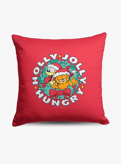 Garfield Holly Jolly Hungry Throw Pillow