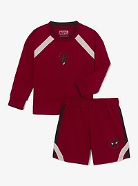 Marvel Spider-Man Logo Toddler Long Sleeve T-Shirt & Shorts Set - BoxLunch Exclusive