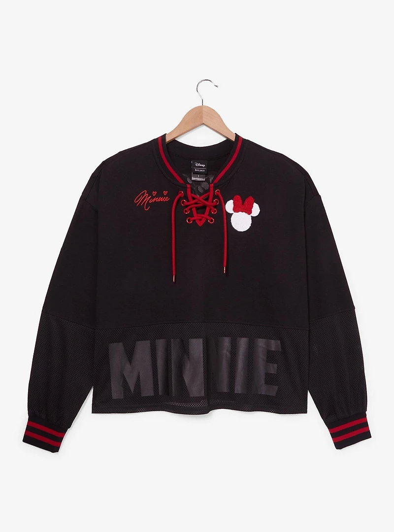Disney Minnie Mouse Cropped Women's Plus Hockey Jersey — BoxLunch Exclusive