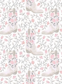 Cowgirl Like Me Pink Peel & Stick Wallpaper