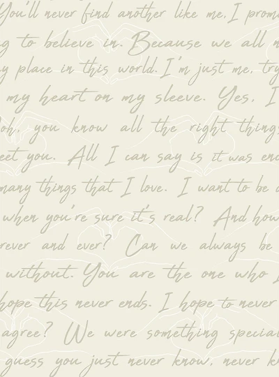 Love Letters Parchment Peel & Stick Wallpaper