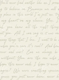 Love Letters Parchment Peel & Stick Wallpaper