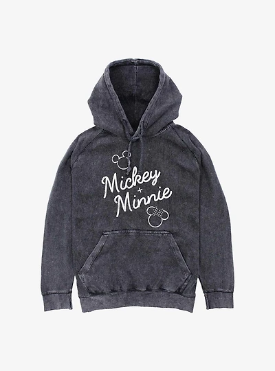 Disney Mickey Mouse and Minnie Name Duo Mineral Wash Hoodie